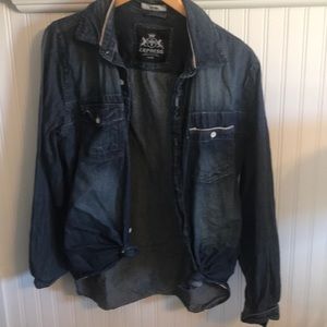 Men’s fitted express denim shirt